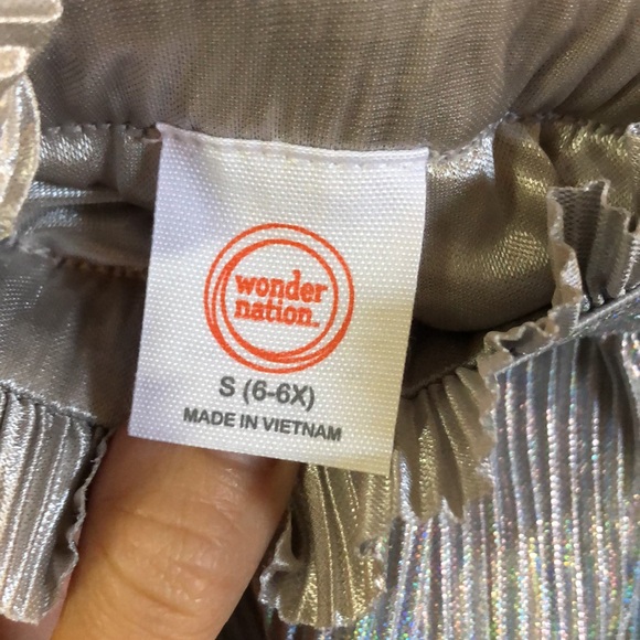 Metallic silver shimmer skirt - Picture 5 of 6